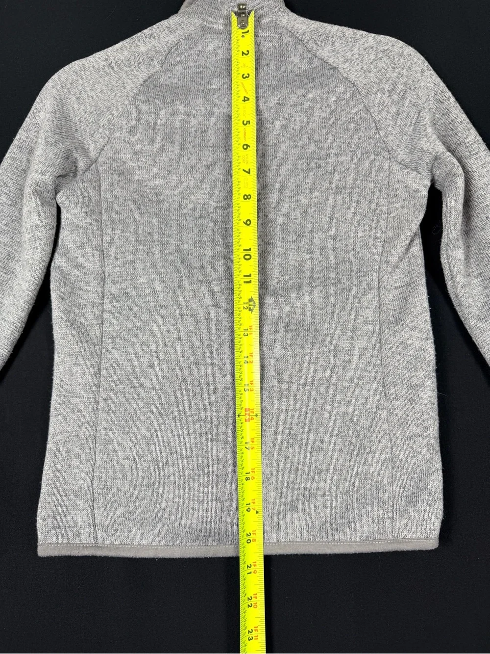 Southern Marsh sweater jacket Boy Youth S Full-Zip Light Gray Pockets Mock Neck